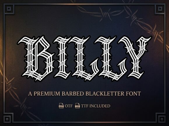 Billy: A Premium Blackletter Display Font for Editors