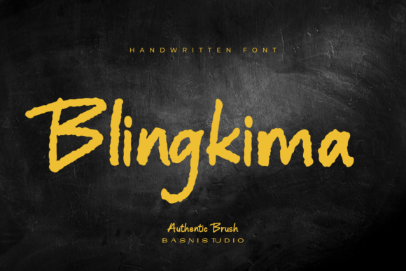 Blingkima: Authentic Brush Font for Makers