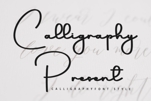Calligraphy Present Font for Small Business Branding