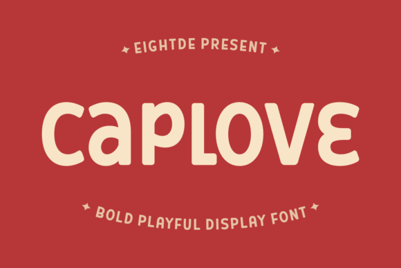 Caplove Font: Bold Playful Display for Crafters