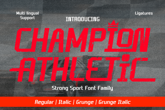 Champion Athletic Font for Retro Craft Designs
