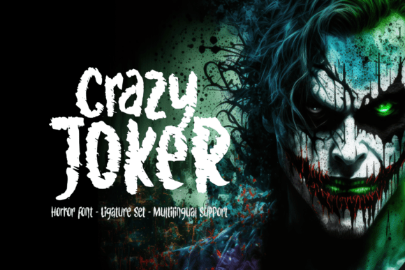 Crazy Joker Display Font for Horror Web Design