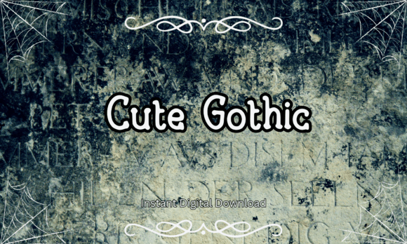 Cute Gothic Typeface for Spooky Cute Branding
