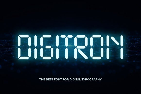 Digitron: A Futuristic Display Typeface for Modern Brands