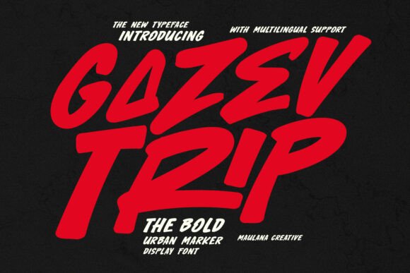 Gazev Trip: A Bold Display Font for Modern Editorial Design