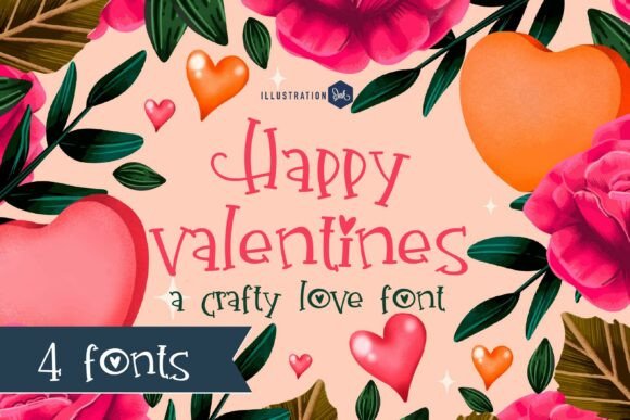 Happy Valentines Font for Small Business Branding