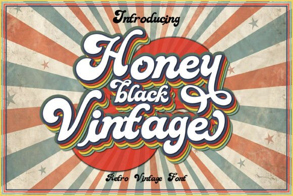 Honey Black Vintage Typeface for Web Design