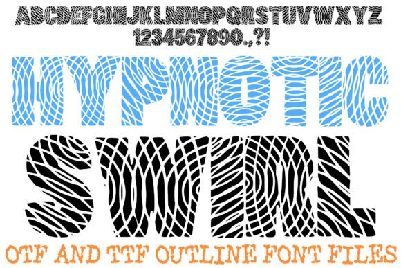 Hypnotic Swirl Font for Bold Maker Designs