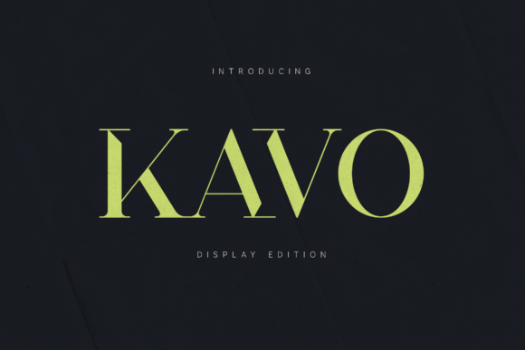 Kavo: A Refined Serif Typeface for Editorial Design
