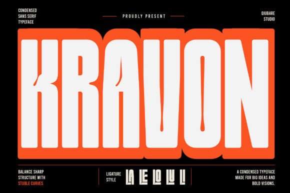 Kravon Typeface for Bold Business Branding