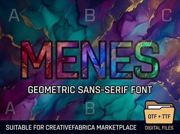 Menes: A Decorative Display Font for Makers