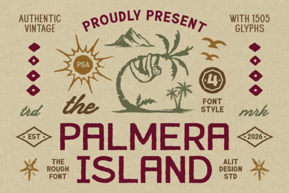 Palmera Island: A Vintage Display Font for Editorial Soul