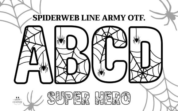 Spiderweb Line Army Typeface for Bold Campaigns