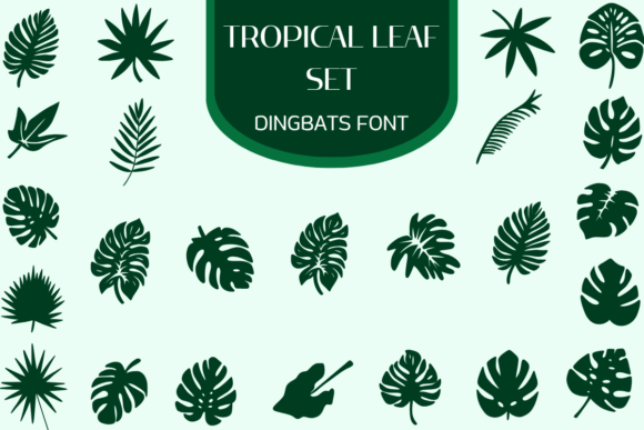 Tropical Leaf Set: A Lush Dingbats Font for Makers